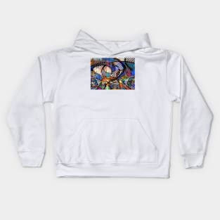 Trendy abstract background Kids Hoodie